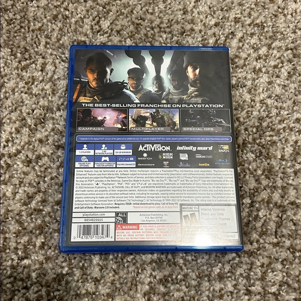 Sony PS4 Call of Duty: Modern Warfare II